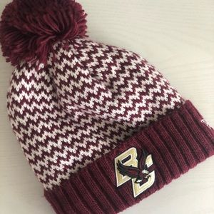 Boston College Womens Fleece Winter Hat Pom Beanie